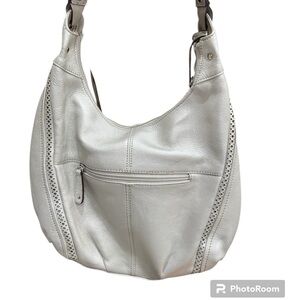 New with tags!! Tignanello silver leather shoulder bag